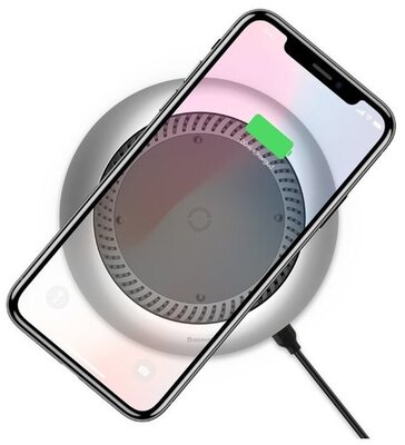   Baseus  / 10 Whirlwind Desktop Wireless Charger (CCALL-XU0S) Silver (,  1)