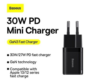   Baseus  c   GaN3 USB-C, 3A, 30W  (,  1)