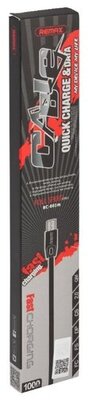 Кабель питания/данных Remax кабель USB to microUSB (RC-001m) 1 м Black (вид 1) Кабель питания/данных Remax кабель USB to microUSB (RC-001m) 1 м Black (фото, вид 1)