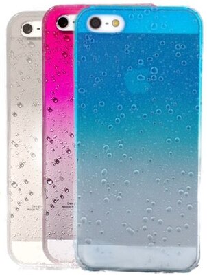 Защита корпуса SGP Прозрачный пластиковый чехол fashion waterdrop back для Apple iPhone 5 (5S) Blue (фото)