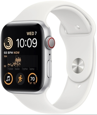   Apple Watch Series SE Gen 2 44  Aluminium Case, M/L Silver/White Sport Band