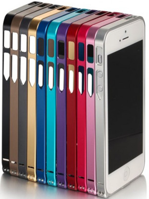 Защита корпуса CLEAVE Бампер алюминиевый для iPhone 5/5S фиолетовый (фото)