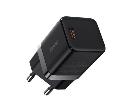 Зарядные устройства Baseus СЗУ c быстрой зарядкой GaN3 USB-C, 3A, 30W черный (фото)