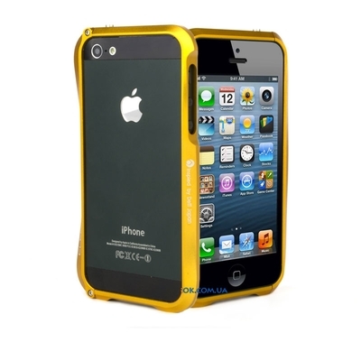 Защита корпуса CLEAVE Бампер алюминиевый для iPhone 5/5S оранжевый