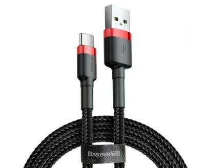  / Baseus USB to Type-C Cafule Cable 2A 2  CATKLF-C91 Black/Red