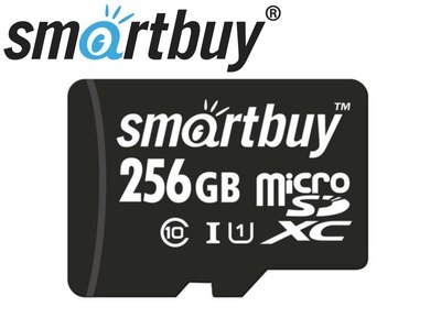  - Smartbuy microSDXC Class 10 UHS-I U1 + SD adapter 256 GB, : 80 MB/s,   SD