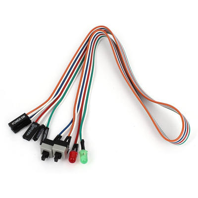  PC Power Reset Switch HDD LED Cable Light Wire Kit